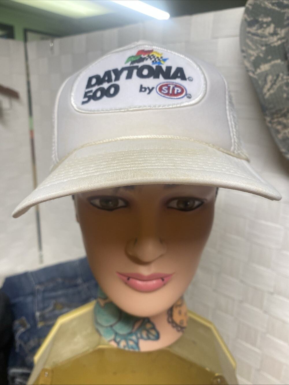 Vtg 80s Daytona 500 STP Trucker Hat Race Car Racing NASCAR Biker Grunge 70s 90s